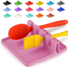 Heat Resistant Silicone Spoon Rest, Silicone Utensil Rest, Large Cooking Utensils Spoon Holder